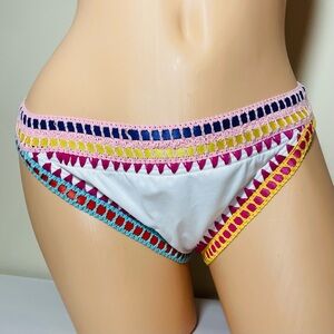 Bar III Multicolor Crochet Bikini Bottom, Sz L, XL NWT